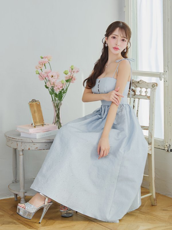 ブルー モデル:りな 身長:160cm 着用サイズ:Sサイズ