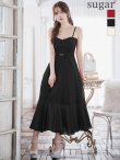 画像6: Lサイズあり【DEA.by ROBE de FLEURS/ディアバイローブドフルール】シフォン/ キャミ/ ベルトデザイン/ フレア/ ミモレ丈/ ミディアムドレス/ キャバドレス[OF2] (6)