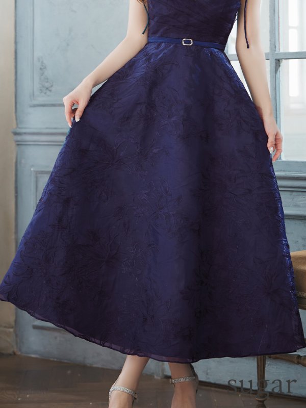 画像15: XS-Lサイズあり【DEA./ディア】花柄刺繍/ オーガンジー/ フレア/ ワンピース/ ミモレ丈/ ミディアムドレス/ キャバドレス long[OF08] (15)