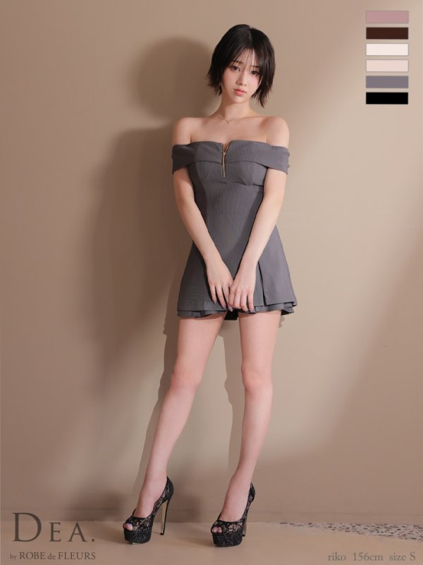 グレー　モデル：りこ　身長：156cm　着用サイズ：Sサイズ