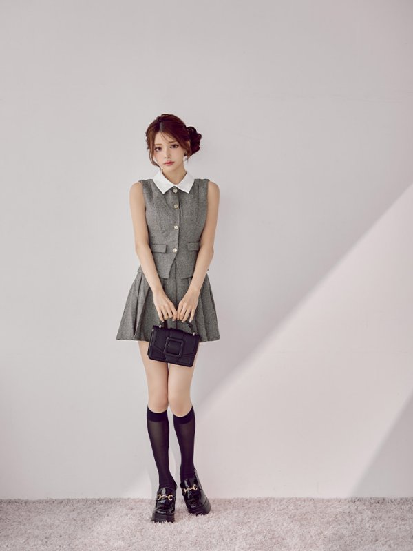 りぽち スカート つけ襟 ヘッドドレス 予約商品/9月下旬発送予定】XSサイズあり【DEA./ディア】2way