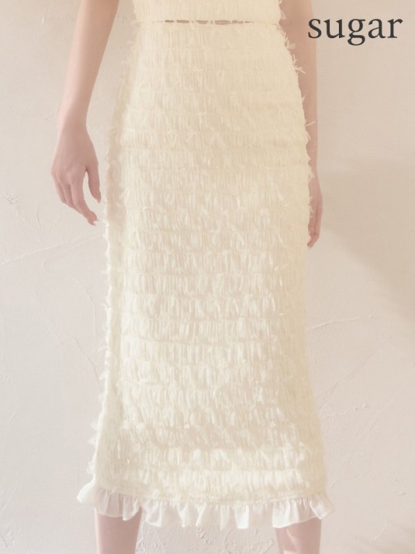 アイボリー　モデル：羽澄まり 身長：158cm　着用サイズ：Sサイズ