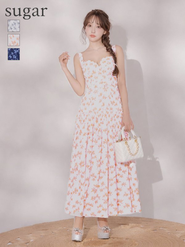 ホワイトxオレンジ　モデル：三上悠亜　身長：159cm　着用サイズ：Sサイズ