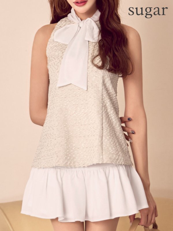 ベージュ モデル：明日花キララ　身長：162cm　着用サイズ：Sサイズベージュ モデル：明日花キララ　身長：162cm　着用サイズ：Sサイズ