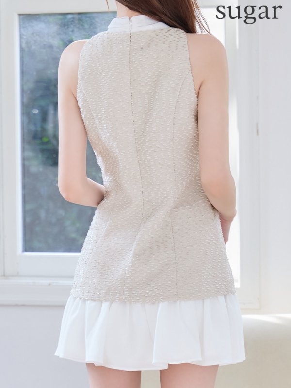 ベージュ　モデル：羽澄まり　身長：158cm　着用サイズ：Sサイズ
