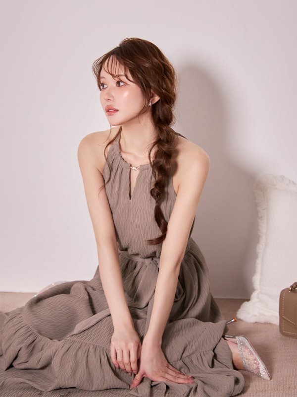 グレージュ　モデル：ゆめ　身長：160cm　着用サイズ：Sサイズ