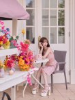 ピンク　モデル：りこ　身長：156cm　着用サイズ：Sサイズ　