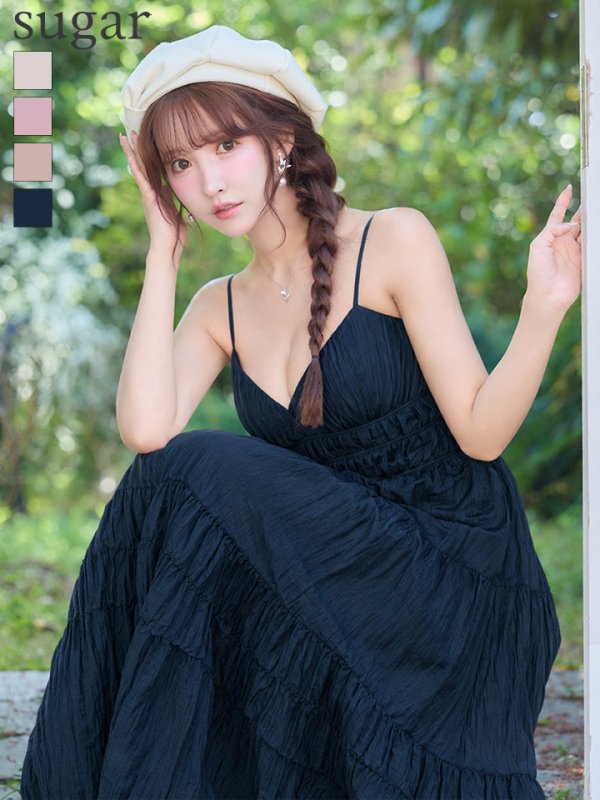 ネイビー　モデル：三上悠亜　身長：159cm　着用サイズ：Sサイズ