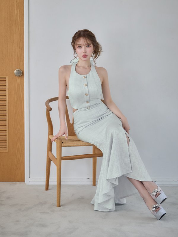 ブルー　モデル：ゆめ　身長：160cm　着用サイズ：Sサイズ