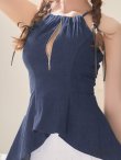 ブルー　モデル：明日花キララ　身長：162cm　着用サイズ：Sサイズ