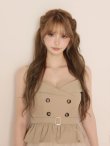 画像9: 【予約商品/9月下旬発送予定】XSサイズあり【DEA./ディア】ぺプラム/ キャミ/ プリーツ/ チュール/ ワンピース/ ミディアムドレス/ キャバドレス long[OF08] (9)