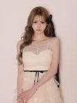 画像8: 【予約商品/9月下旬発送予定】XSサイズあり【DEA./ディア】バイカラー/ シアー/ リボン/ フリル/ ワンピース/ ミディアムドレス/ キャバドレス long[OF08] (8)