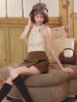アイボリーxブラウン　モデル：れみれみ　身長：163cm　着用サイズ：Sサイズ