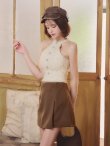 アイボリーxブラウン　モデル：れみれみ　身長：163cm　着用サイズ：Sサイズ
