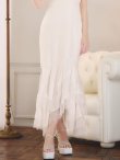 ホワイト　モデル：りな　身長：160cm　着用サイズ：Sサイズ