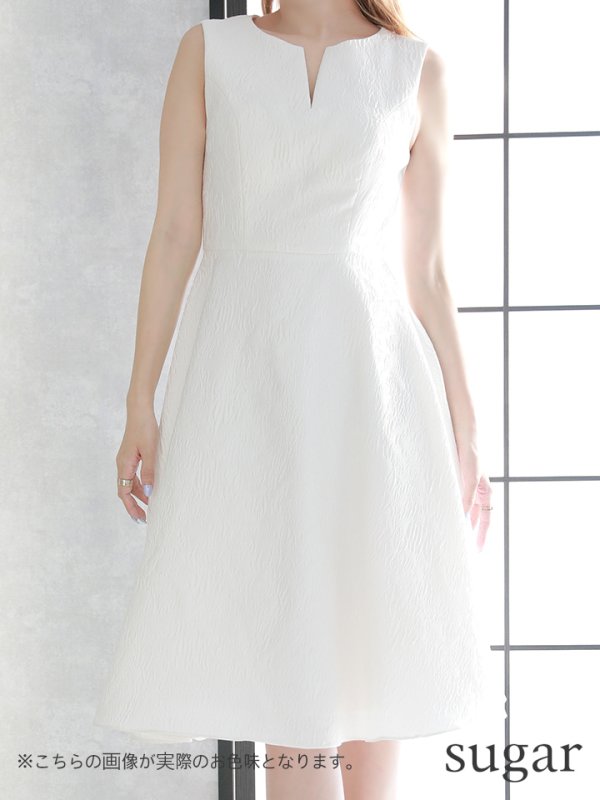 画像9: XSサイズあり【ERUKEI エルケイ】ワンカラー/ ノースリーブ/ ワンピース/ フレア/ ミディアムドレス/ キャバドレス[OF2] (9)