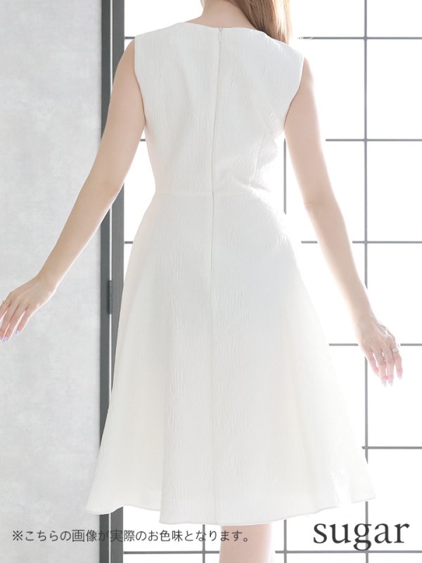 画像10: XSサイズあり【ERUKEI エルケイ】ワンカラー/ ノースリーブ/ ワンピース/ フレア/ ミディアムドレス/ キャバドレス[OF2] (10)