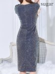 ネイビーゴールド モデル：真優川咲　身長：158cm　着用サイズ：8号(Sサイズ)