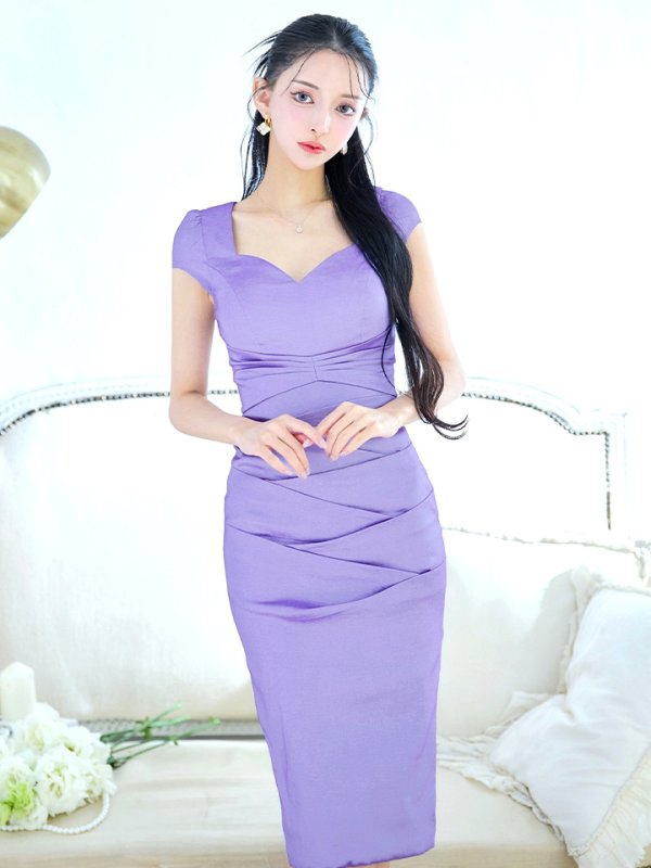 ラベンダー モデル:まおちゃる 身長:158cm 着用サイズ:8号(Sサイズ)