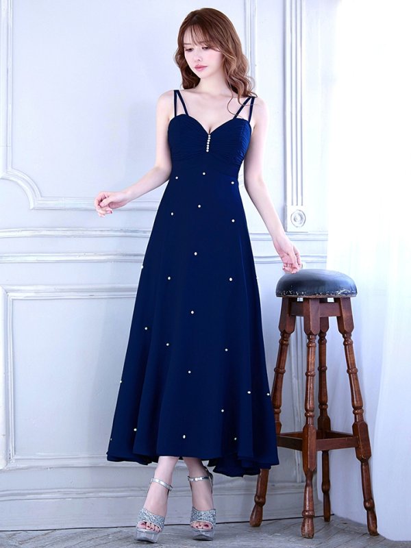 ネイビー モデル：ゆめ　身長：160cm　着用サイズ：8号(Sサイズ)