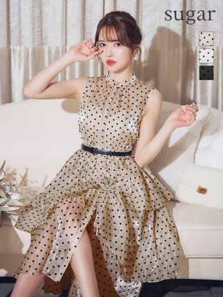 ローブドフルール　フレア　半袖　キャバドレス　AngelRSugarドレス ROBE de FLEURS】フレアミニドレス - sugar