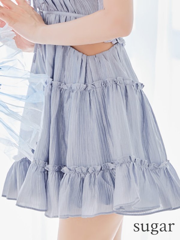 ブルー モデル:三上悠亜 身長:159cm 着用サイズ:Sサイズ