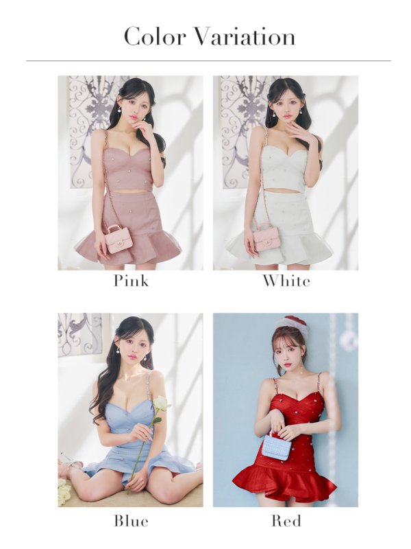 画像42: XSサイズあり【ROBE de FLEURS/ローブドフルール】シンプル/ ビジュー/ ラメニット/ フリル/ チュール/ フレア/ ミニドレス/ キャバドレス[OF08]【一部予約商品/11月中旬発送予定】 (42)