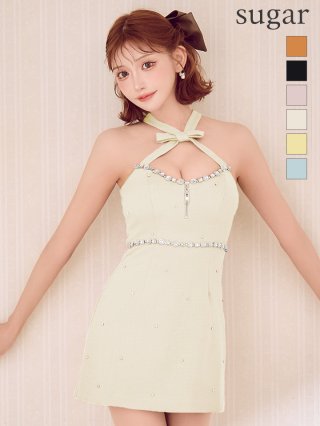 ROBE de FLEURS ローブドフルール ミニ ドレス ホワイト キャバ XS〜Lサイズあり【ROBE de FLEURS/ローブドフルール】立体刺繍