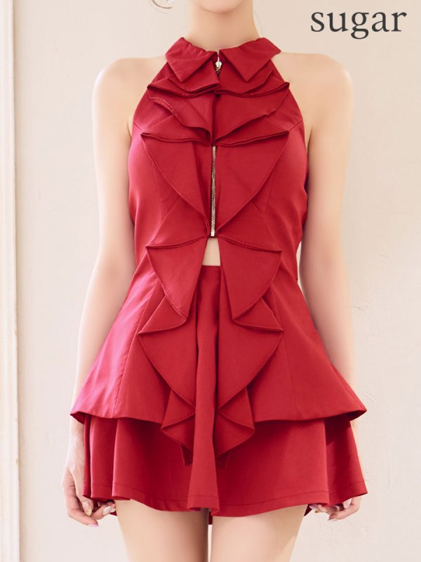 レッド モデル：りの　身長：158cm　着用サイズ：Sサイズ