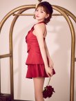 画像3: XSサイズあり【ROBE de FLEURS/ローブドフルール】フロントラッフル/ ホルター/ フレア/ セットアップ/ ミニドレス/ キャバドレス[OF08] (3)