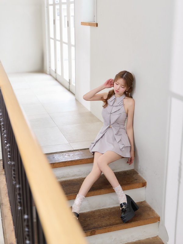 グレー　モデル：ゆめ　身長：160cm　着用サイズ：Sサイズ