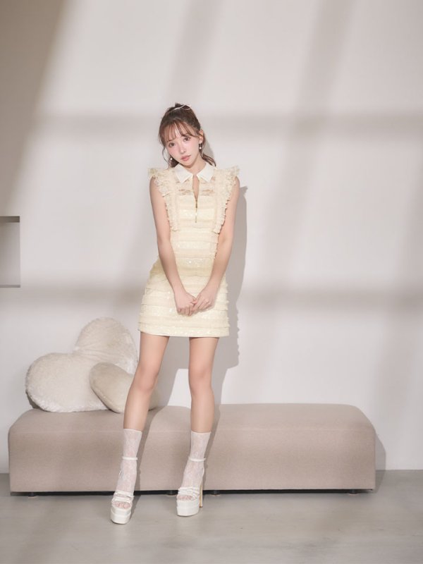 アイボリー　モデル：三上悠亜　身長：159cm　着用サイズ：Sサイズ