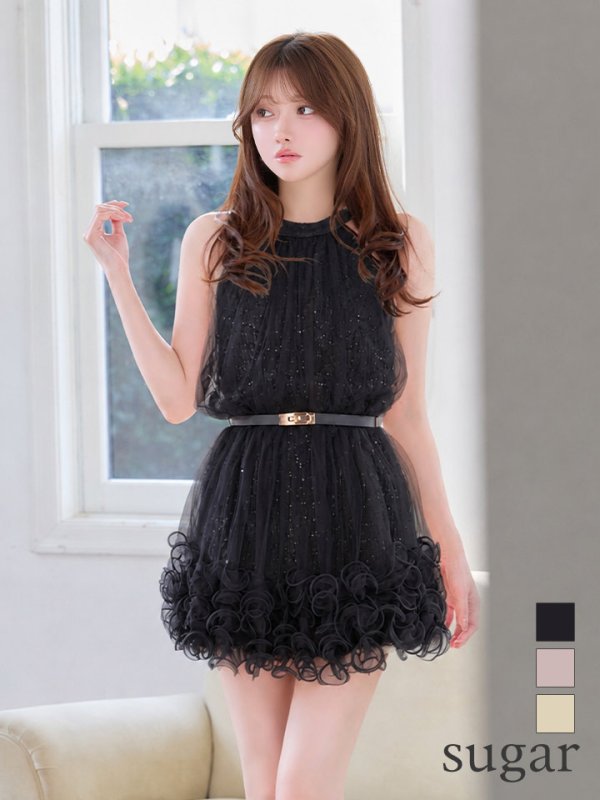 ブラック　モデル：羽澄まり　身長：158cm　着用サイズ：Sサイズ