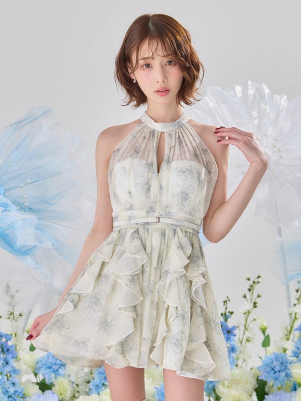 ブルー　モデル：りこ　身長：156cm　着用サイズ：Sサイズ