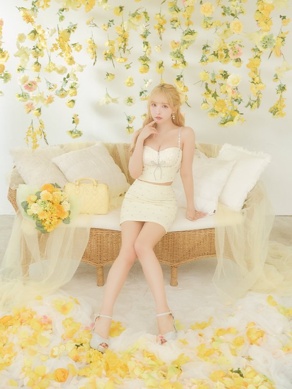 画像46: 【NENE/関西コレクション着用】sugarコラボカラー・XSサイズあり【ROBE de FLEURS/ローブドフルール】ビジューリボンライン/ スパーク/ セットアップ/ タイト/ ミニドレス/ キャバドレス[OF08] (46)