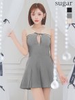 画像23: XSサイズあり【ROBE de FLEURS/ローブドフルール】センターリボン/ シアーチュール/ フレア/ ミニドレス/ キャバドレス[OF2] (23)