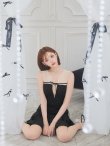 画像12: XSサイズあり【ROBE de FLEURS/ローブドフルール】センターリボン/ シアーチュール/ フレア/ ミニドレス/ キャバドレス[OF2] (12)