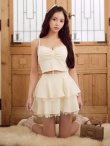 アイボリー モデル：星羽　身長：161cm　着用サイズ：Sサイズ