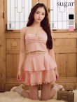 ピンク モデル：星羽　身長：161cm　着用サイズ：Sサイズ