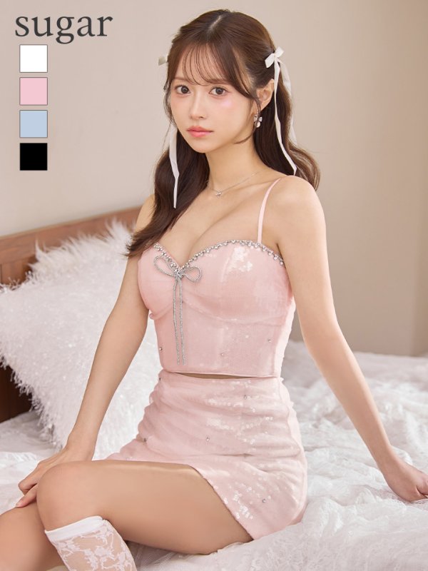 ピンク　モデル：にじほ　身長：160cm　着用サイズ：Sサイズ