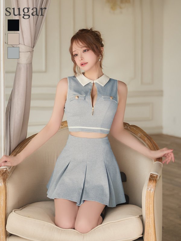 ブルーグレー　モデル：れみれみ 身長：163cm　着用サイズ：Sサイズ