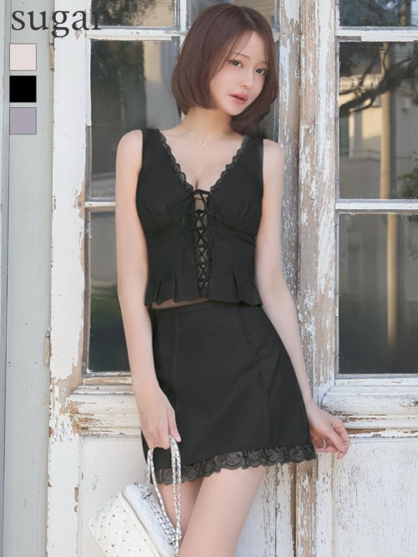 ブラック　モデル：れみれみ　身長：163cm　着用サイズ：Sサイズ