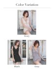 画像14: 【予約商品/5月下旬発送予定】XSサイズあり【ROBE de FLEURS/ローブドフルール】レース/Vネック/リボン/セットアップ/ミニ/キャバドレス[OF08] (14)