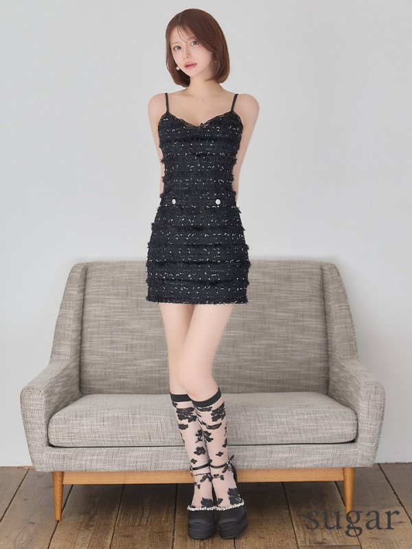ブラック　モデル：れみれみ　身長：163cm　着用サイズ：Sサイズ
