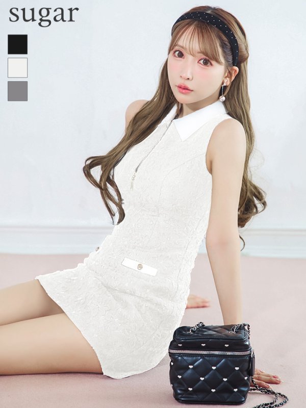 ホワイト　モデル：三上悠亜　身長：159cm　着用サイズ：Sサイズ