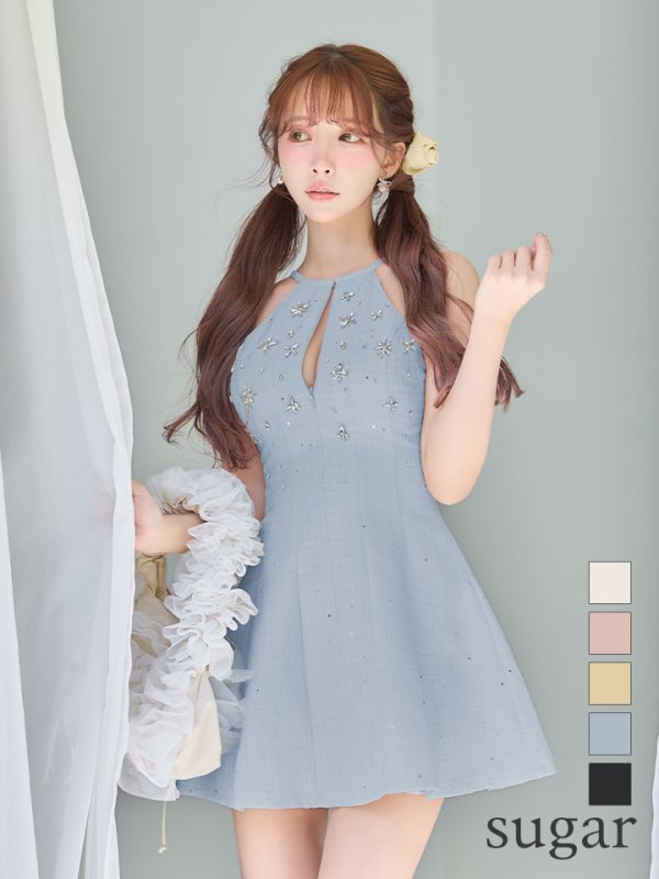 ブルー　モデル：三上悠亜　身長：159cm　着用サイズ：Sサイズ