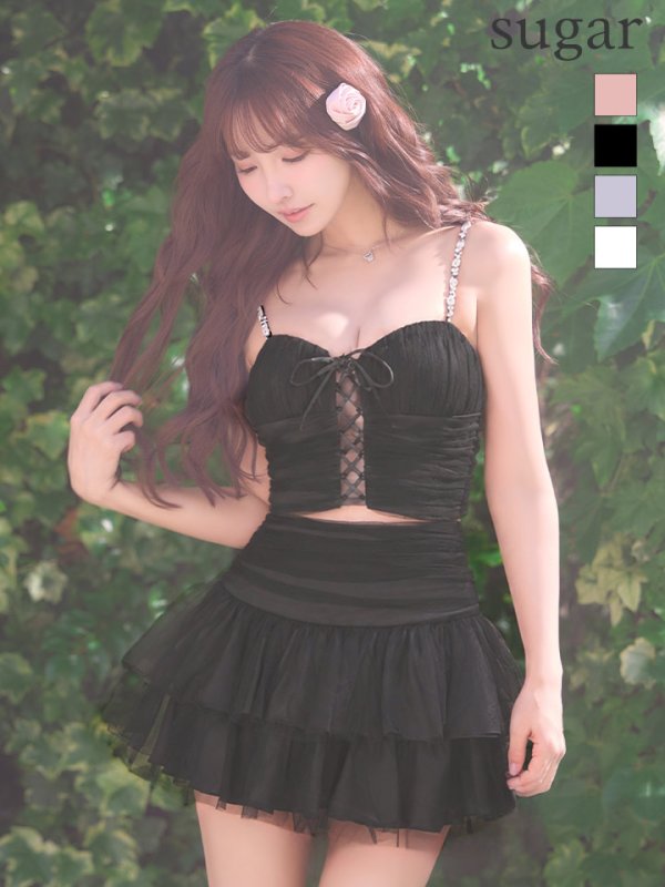 ブラック　モデル：三上悠亜　身長：159cm　着用サイズ：Sサイズ