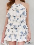 画像9: XSサイズあり【ROBE de FLEURS/ローブドフルール】フラワージャガード/ シフォン/ ティアード/ フリル/ フレア/ ミニドレス/ キャバドレス[OF08]【一部予約商品/7月下旬発送予定】 (9)