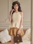 アイボリー×ブラウン　モデル：るい　身長：161cm　着用サイズ：Sサイズ