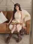アイボリー×ブラウン　モデル：るい　身長：161cm　着用サイズ：Sサイズ